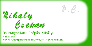 mihaly csepan business card